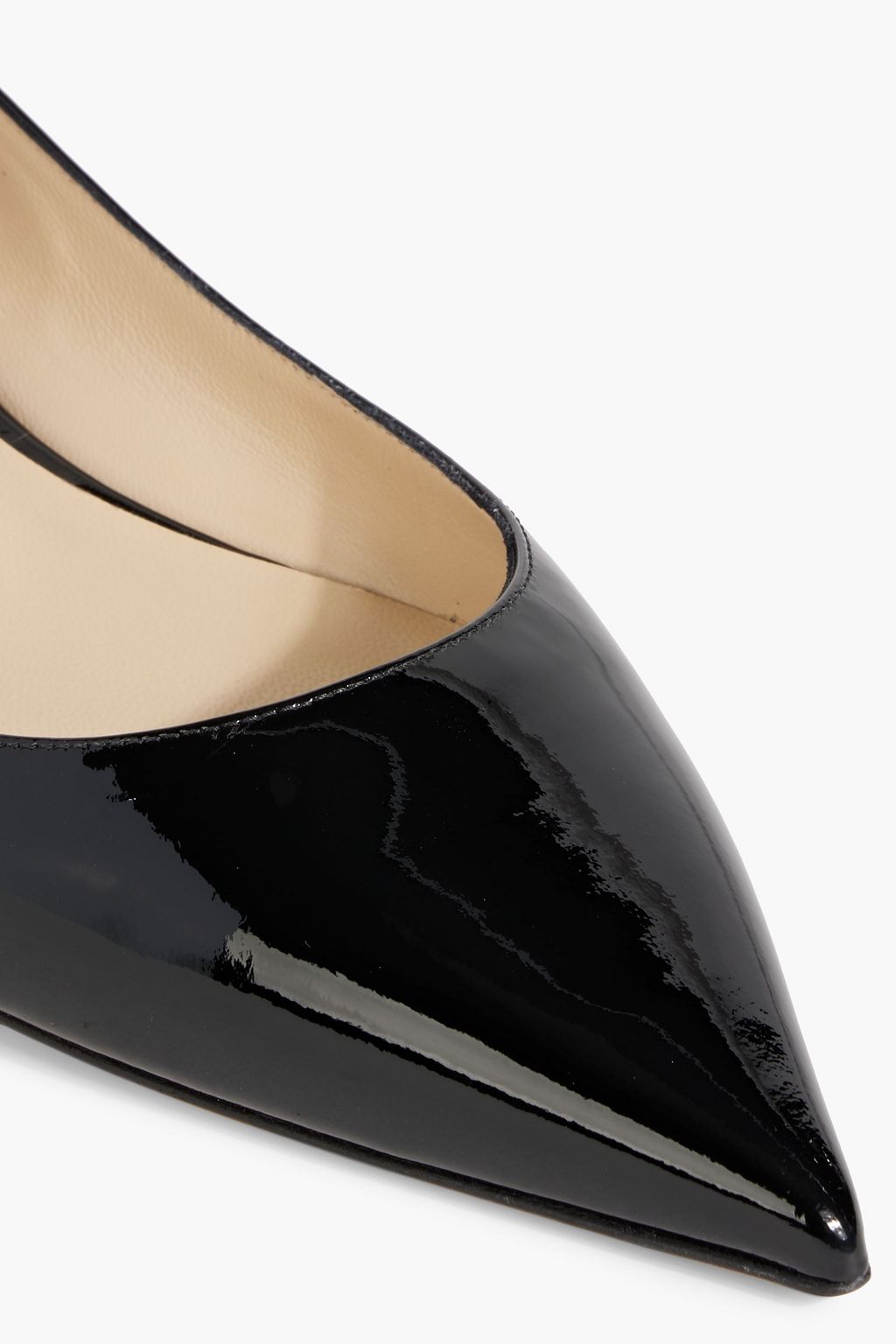 JIMMY CHOO Love patent-leather point-toe flats