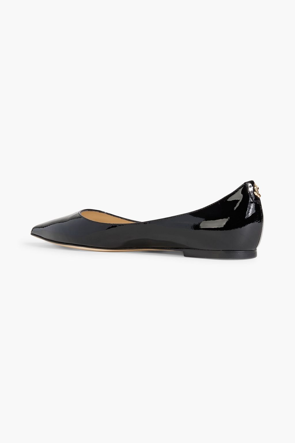 JIMMY CHOO Love patent-leather point-toe flats