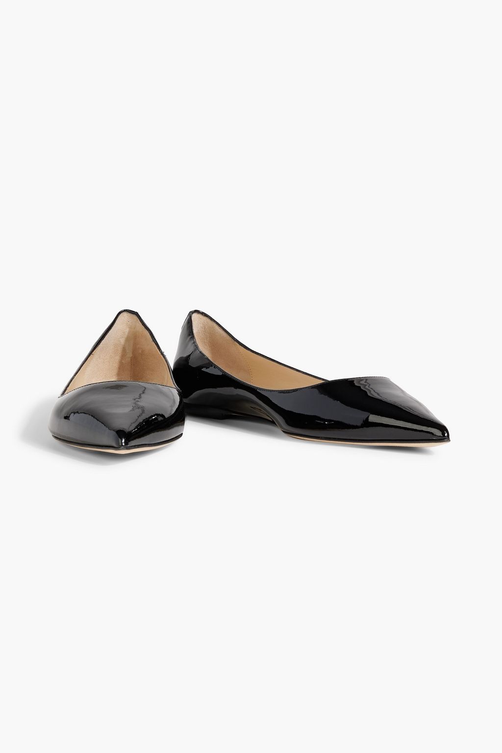 JIMMY CHOO Love patent-leather point-toe flats