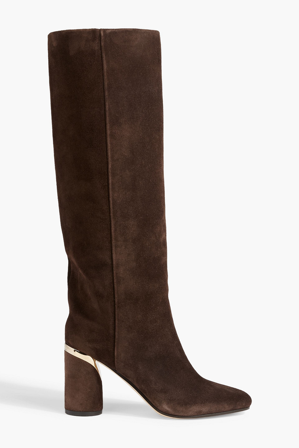 Jimmy Choo Woman Knee Boots Brown Size 12 Soft Leather In Chocolate