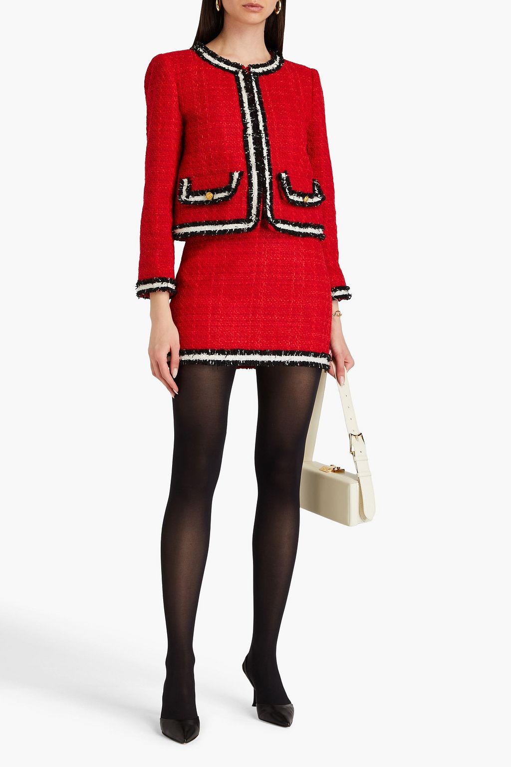 Troy Tweed Short Chili Pepper - Alice + Olivia