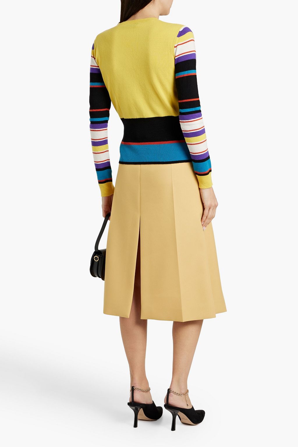 VALENTINO GARAVANI Jacquard-knit wool and cashmere-blend sweater