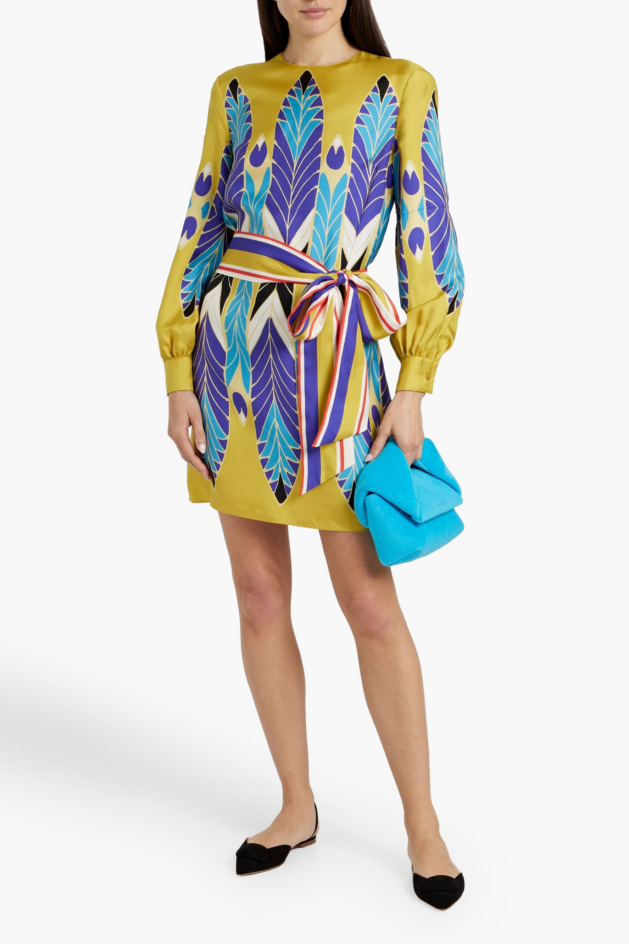 Valentino Garavani Printed silk-twill mini dress