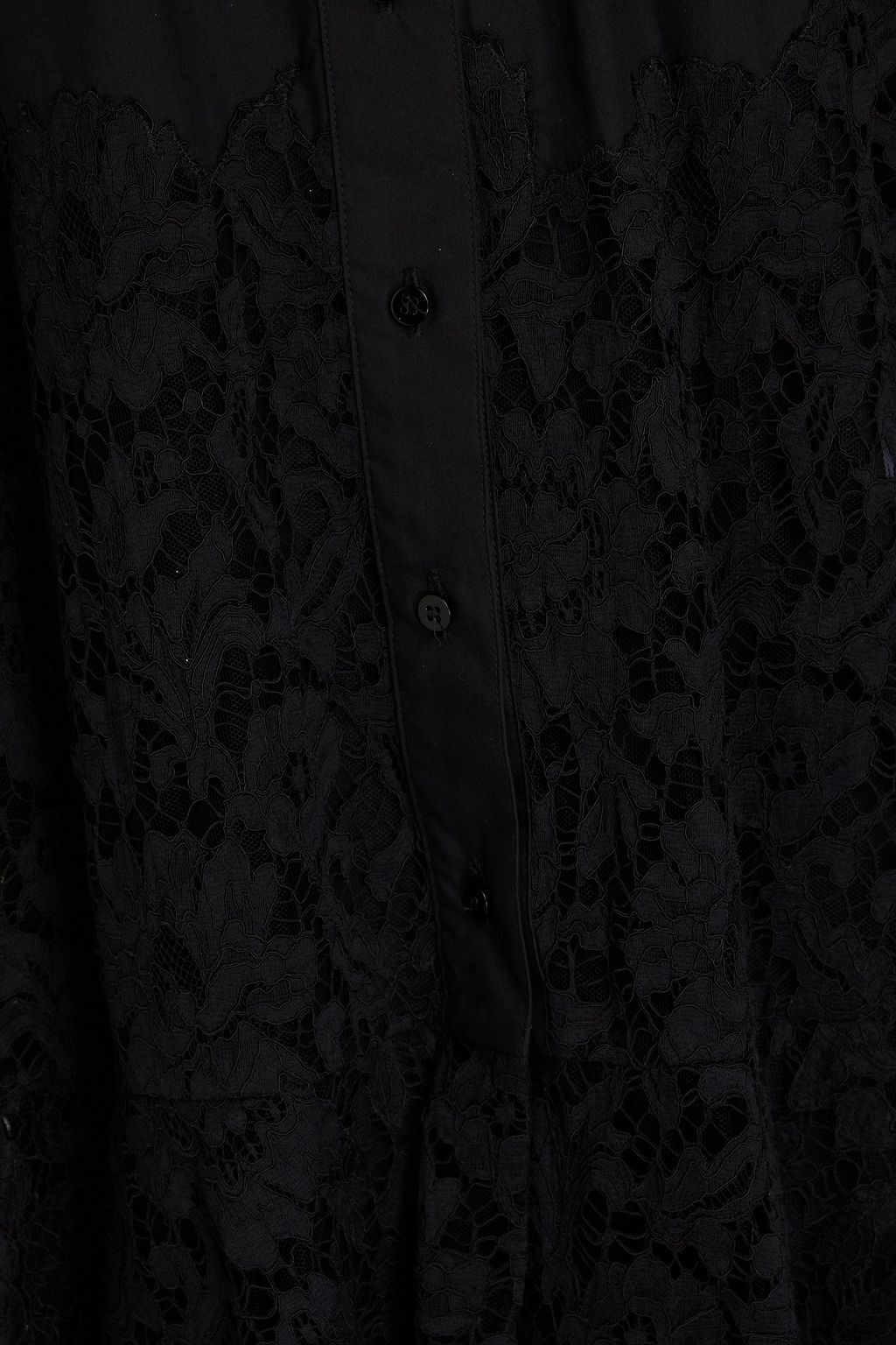 VALENTINO GARAVANI Corded lace mini shirt dress