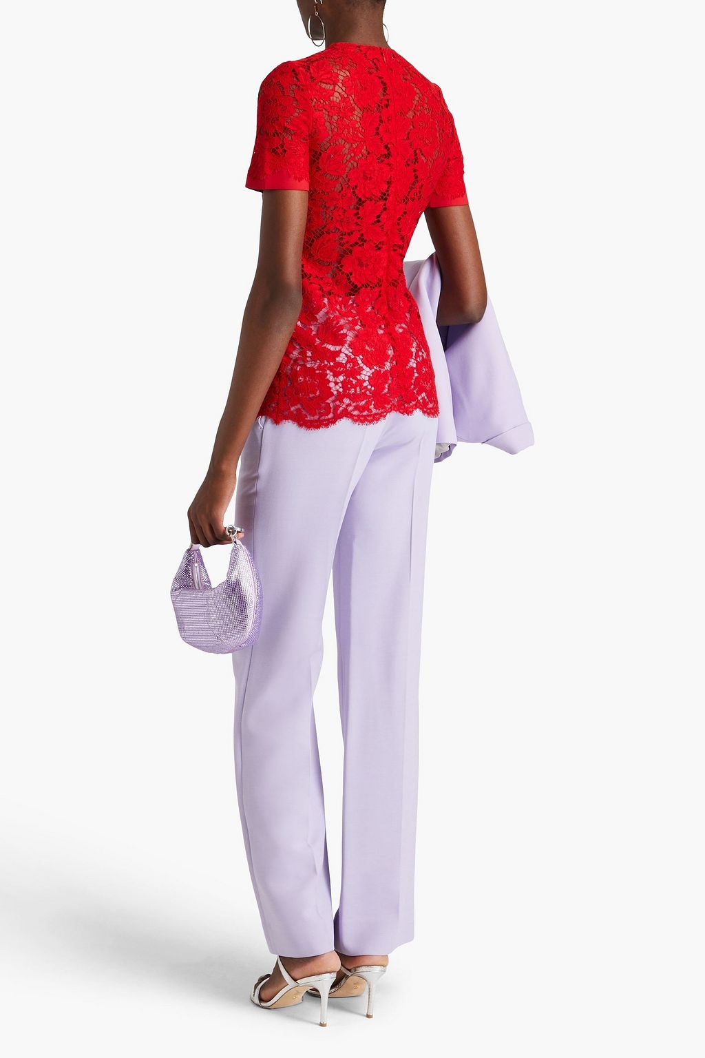 VALENTINO GARAVANI Cotton-blend corded lace top