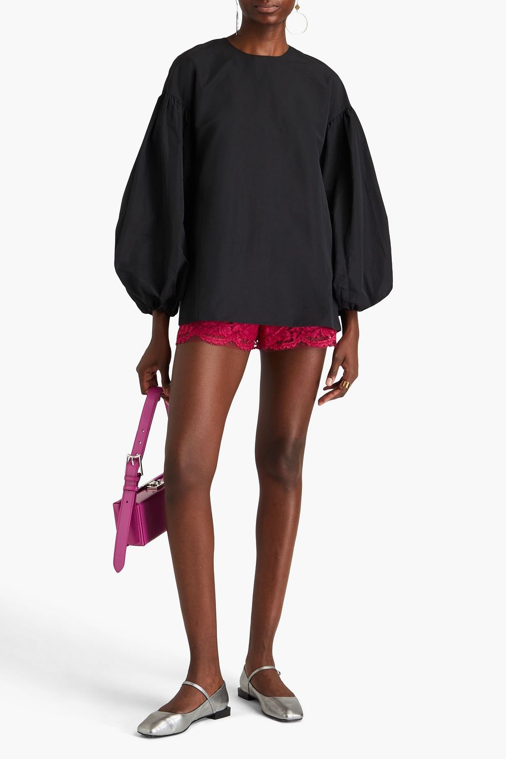 VALENTINO GARAVANI Cotton-blend faille top