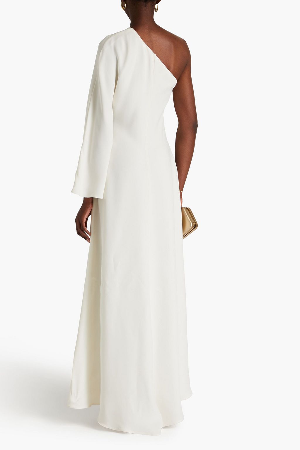 VALENTINO GARAVANI One-shoulder silk-crepe gown