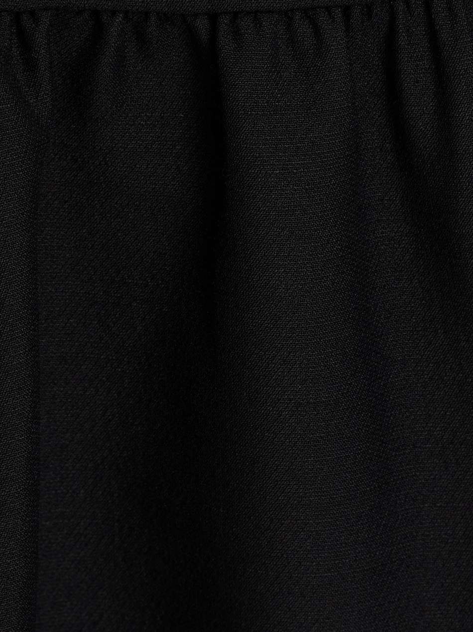 bow-detailed wool and silk-blend crepe mini dress