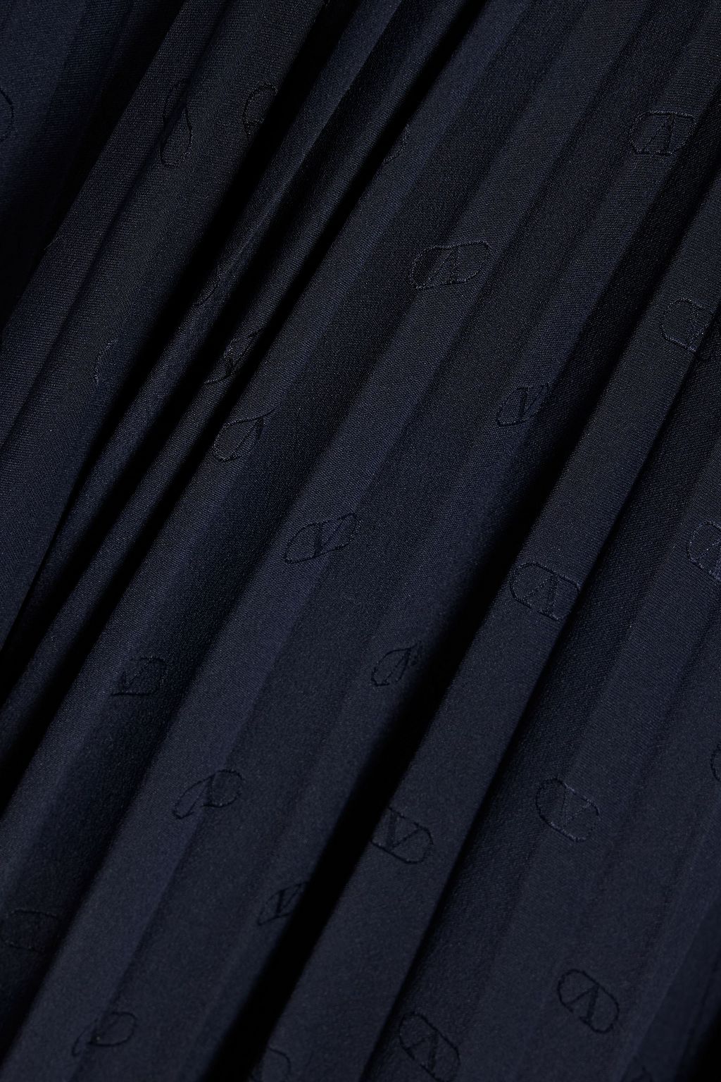 VALENTINO GARAVANI Pleated silk-jacquard midi wrap skirt