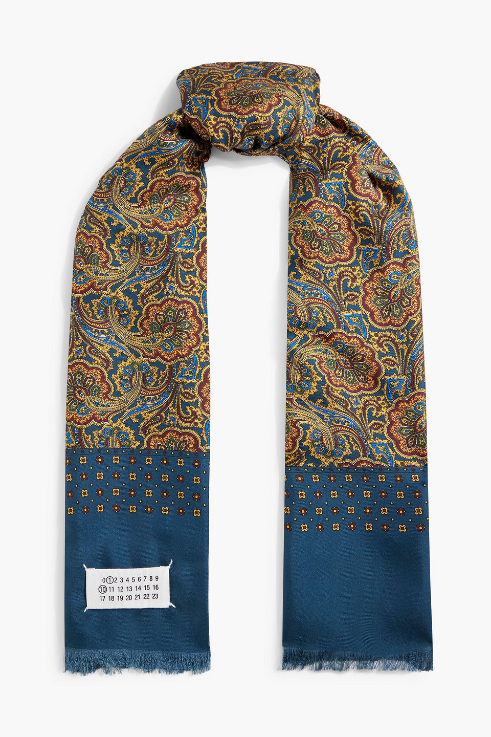 Printed silk-twill scarf