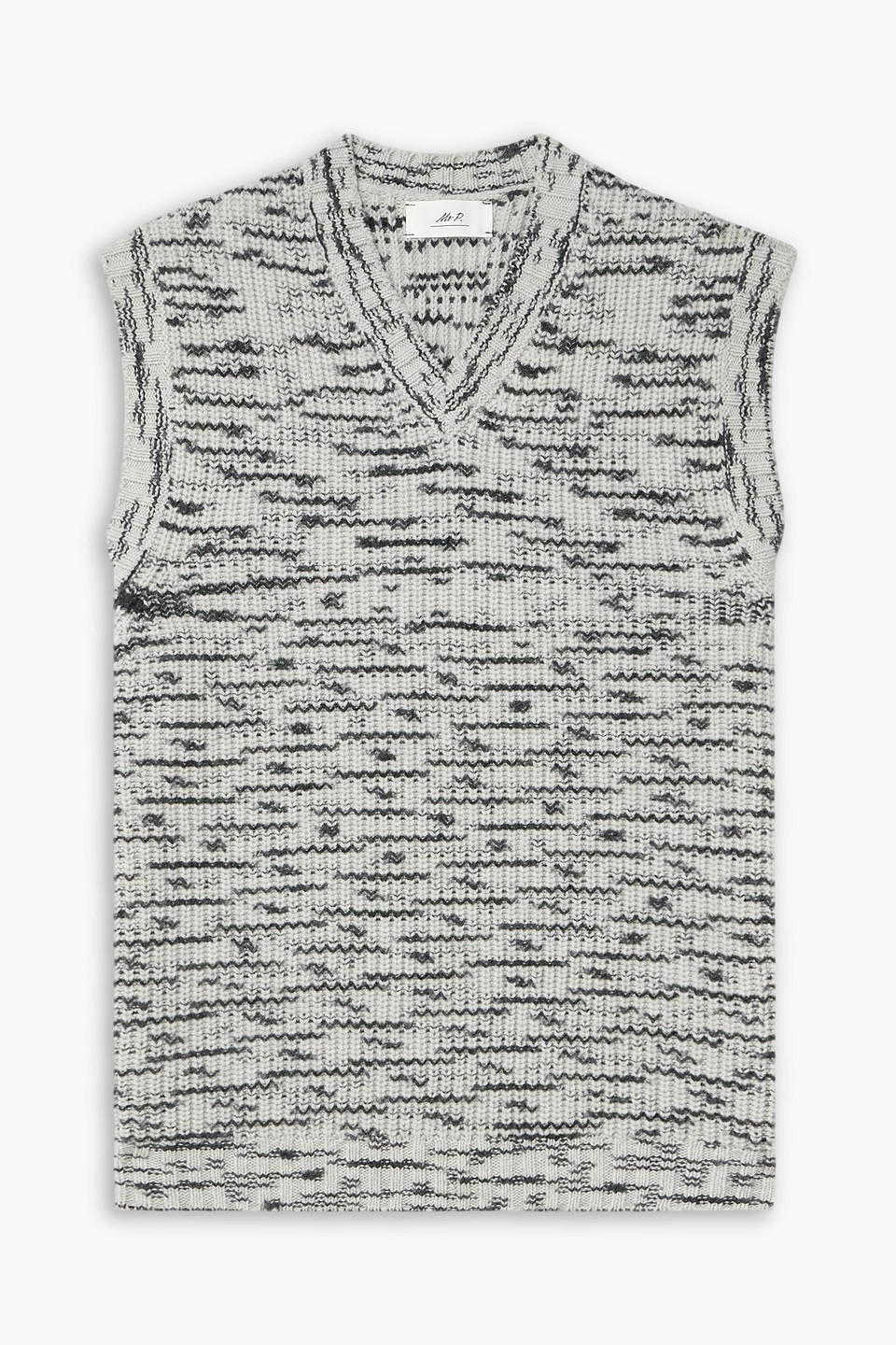 mr p. - space-dyed wool sweater vest - gray - xs