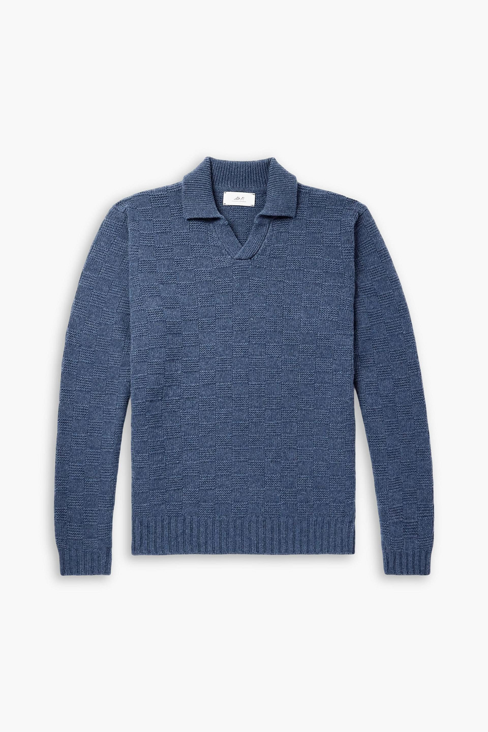 mr p. - wool polo sweater - blue - xs