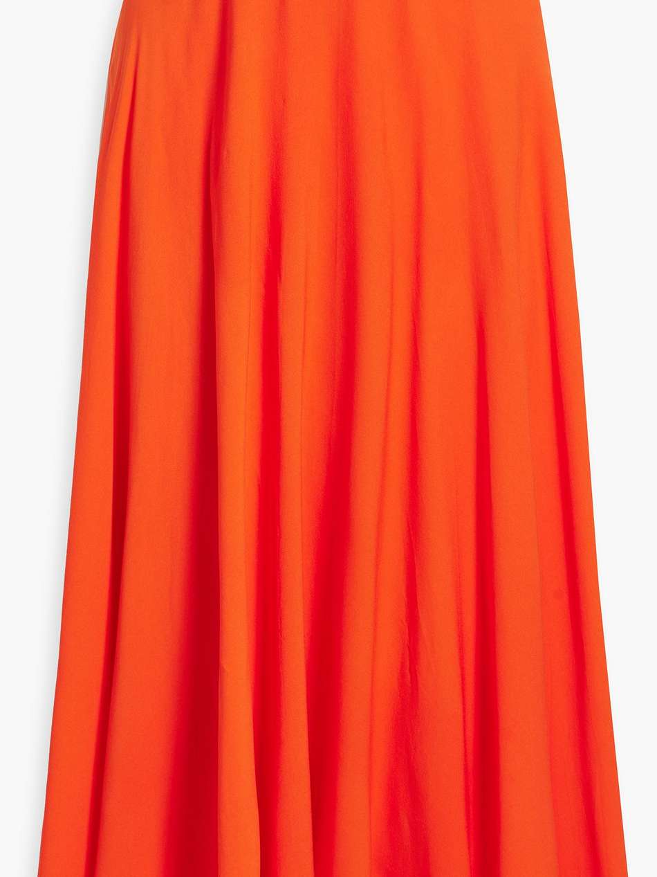 silk-chiffon midi skirt