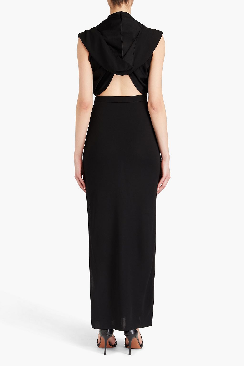 ALAÏA Draped cutout jersey maxi dress