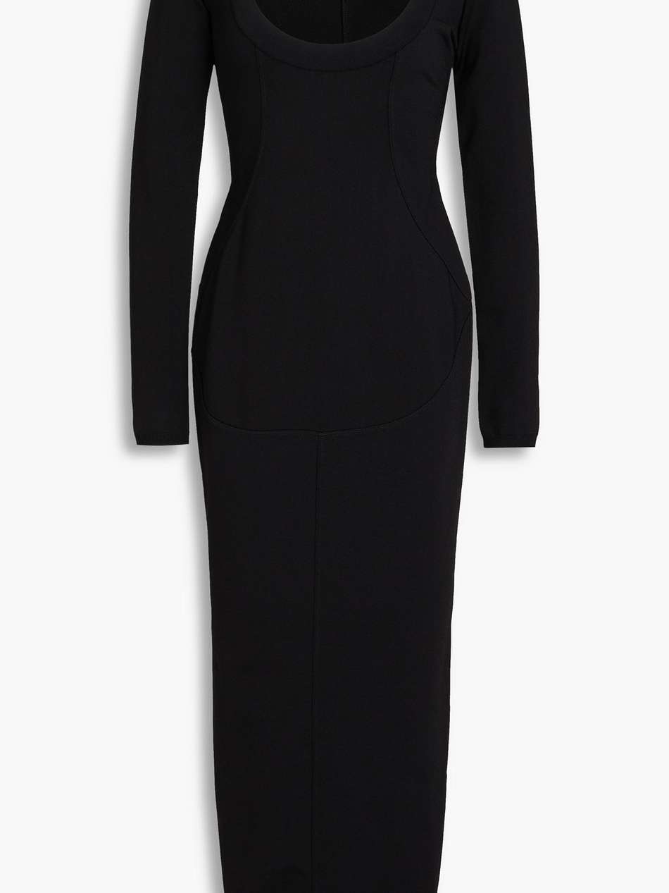 stretch-knit midi dress