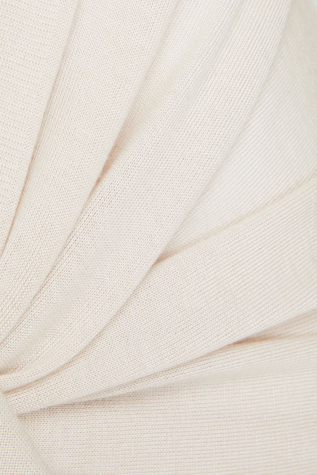 ALAÏA Knotted ribbed cashmere and silk-blend turtleneck sweater