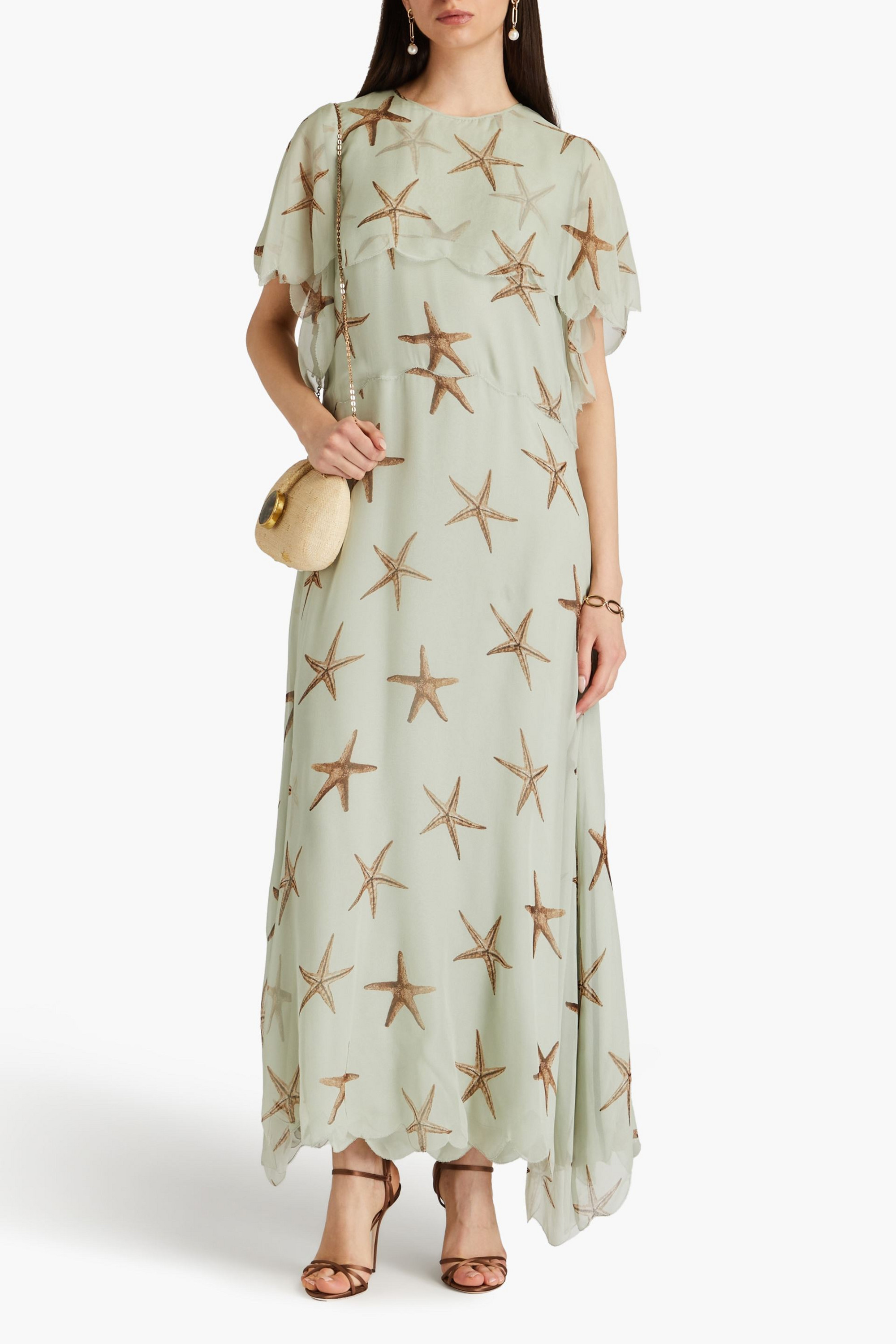 Valentino Garavani Printed silk-chiffon maxi dress