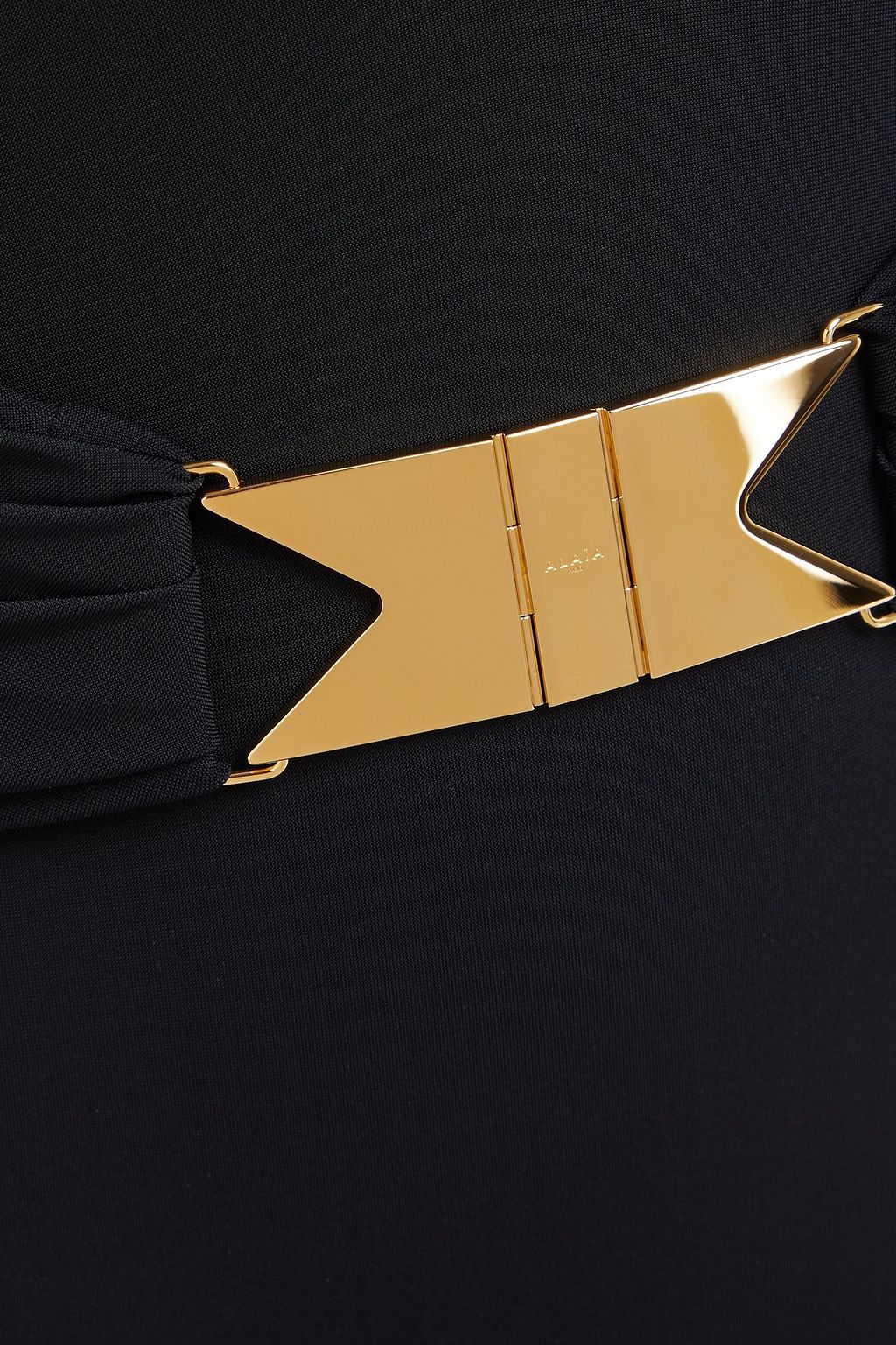 ALAÏA Geraffter Neckholder-Badeanzug mit Verzierung