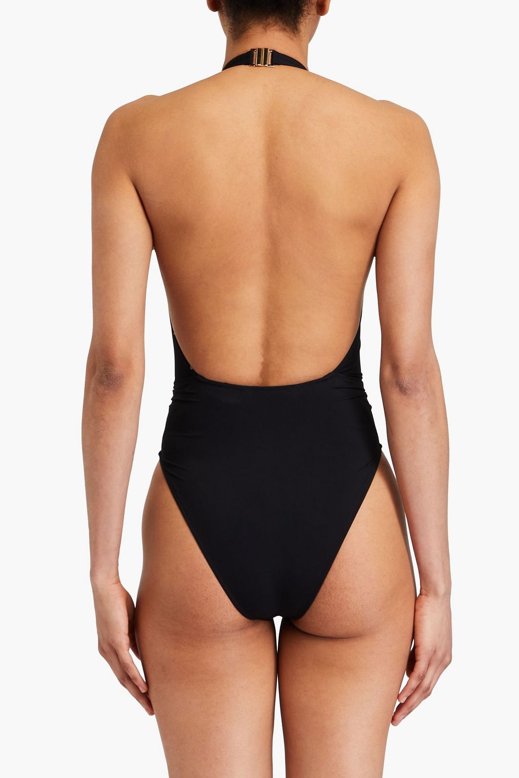 ALAÏA Geraffter Neckholder-Badeanzug mit Verzierung
