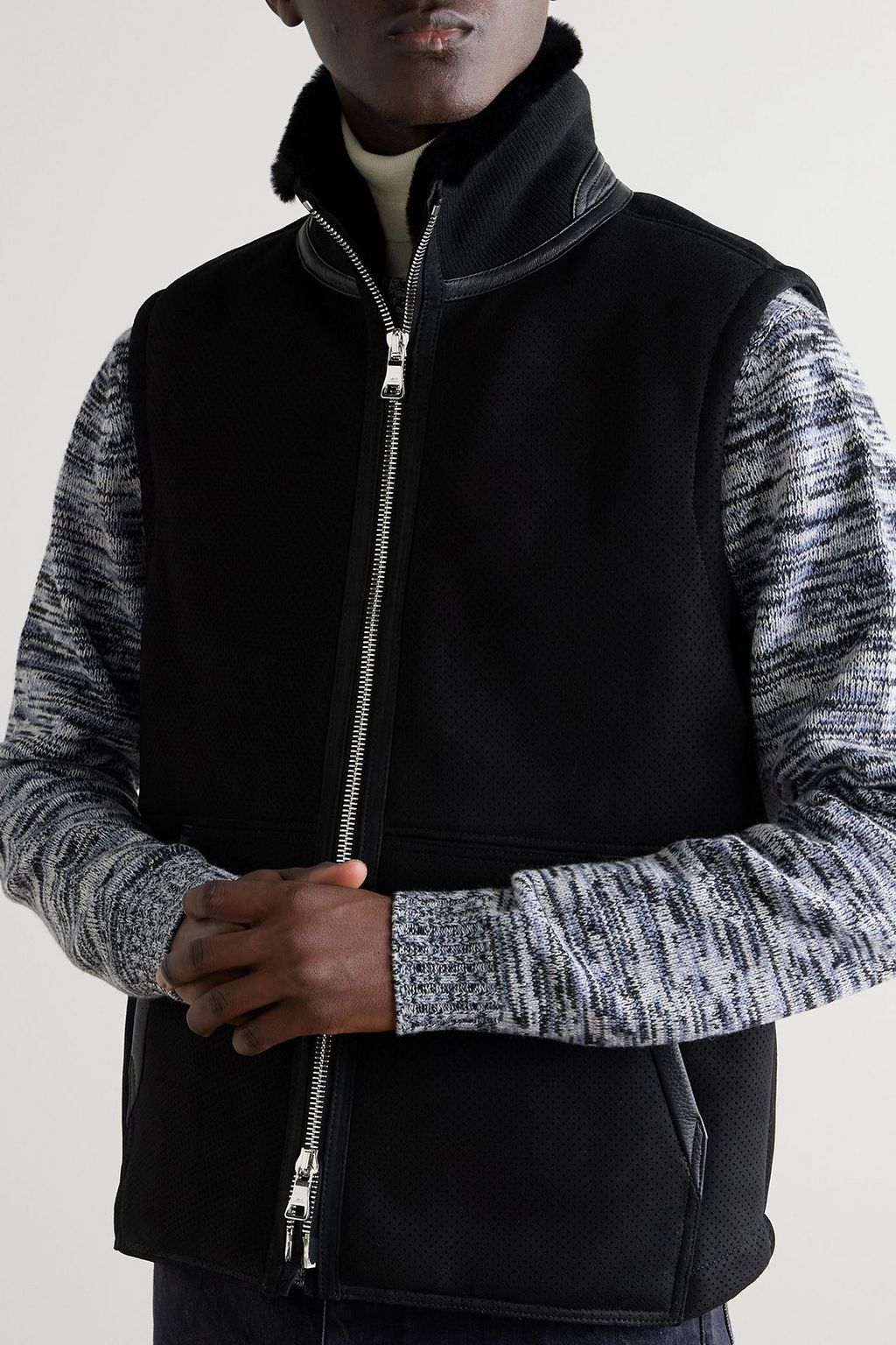 L’Appartement  Mouton×Knit VEST VENTCOUVERT/ヴァンクヴェール】 MOUTON VEST（ベスト）｜L
