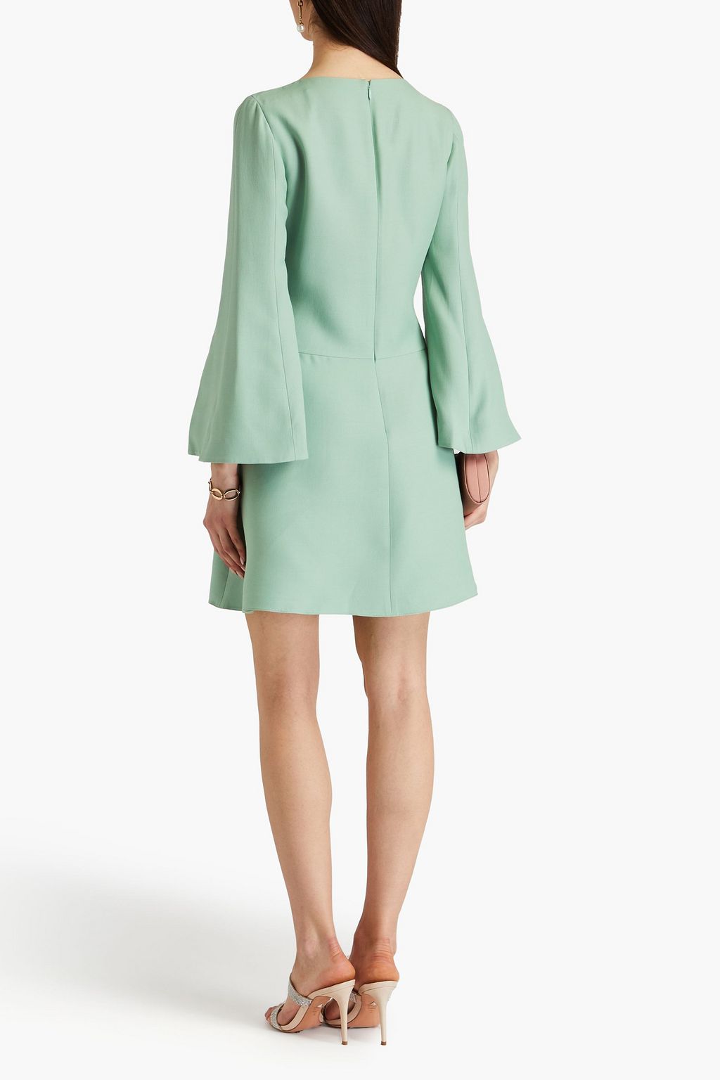 VALENTINO GARAVANI Wool and silk-blend crepe mini dress