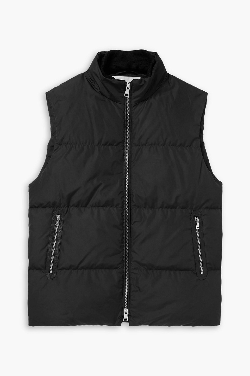 mr p. - padded-shell hooded down vest - black - s