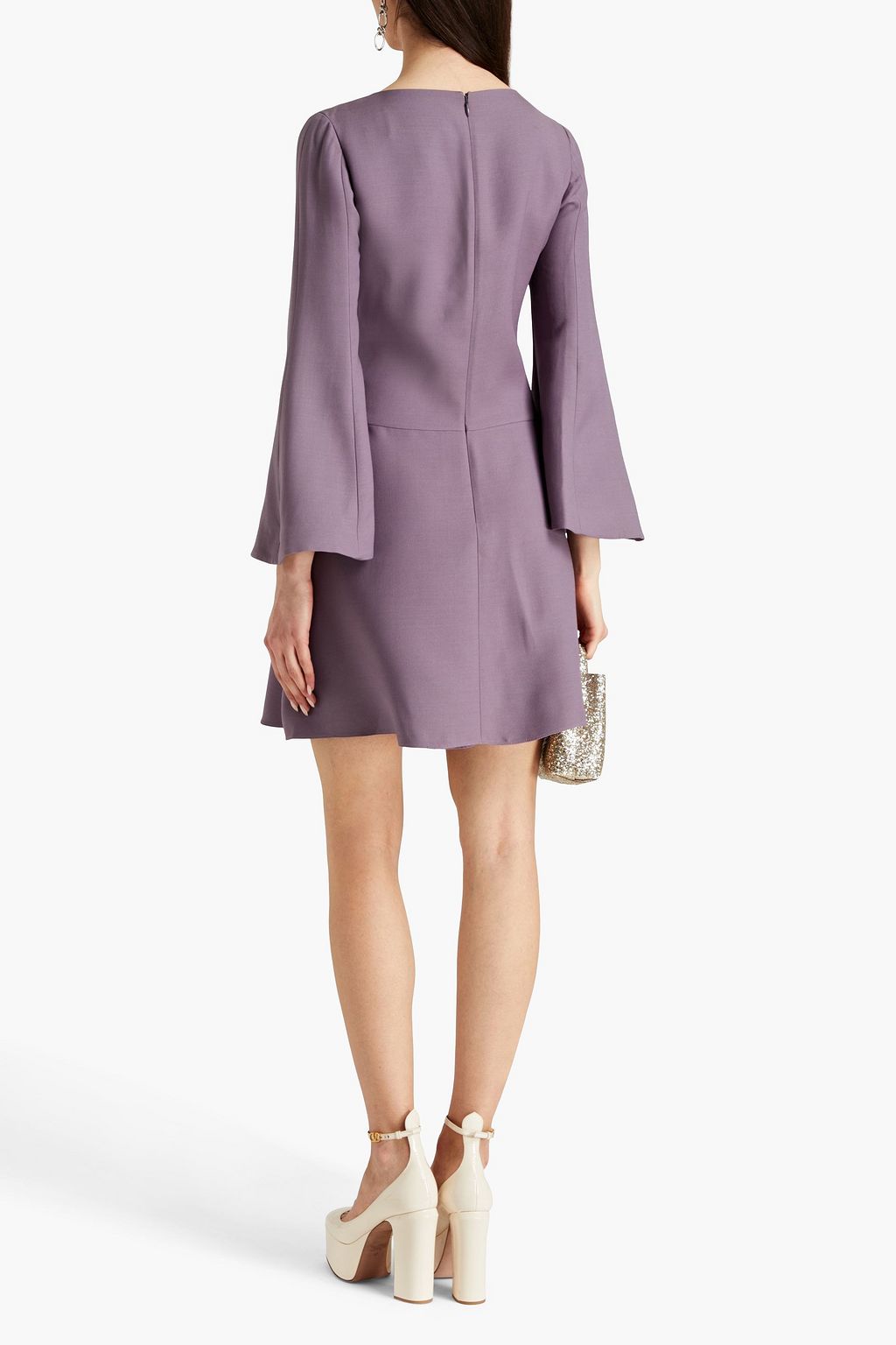 VALENTINO GARAVANI Wool and silk-blend crepe mini dress