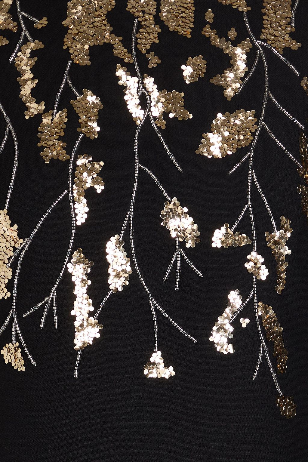 VALENTINO GARAVANI Embellished wool and silk-blend crepe mini dress