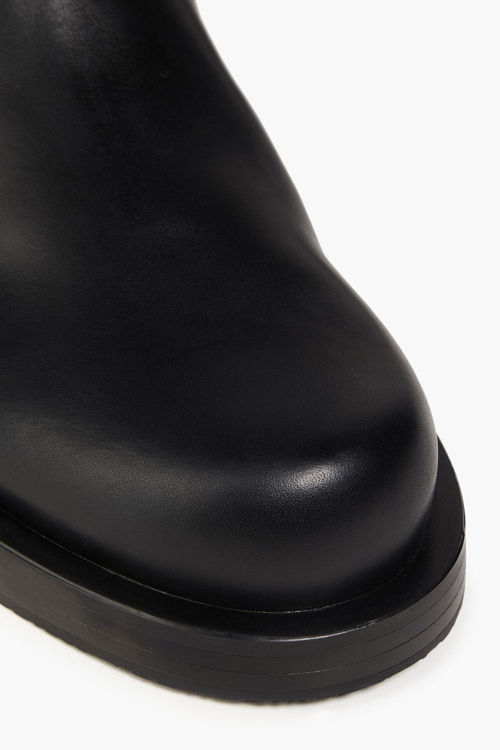 STUART WEITZMAN بوت بطول أعلى الركبة من الجلد وميكرو ستريتش