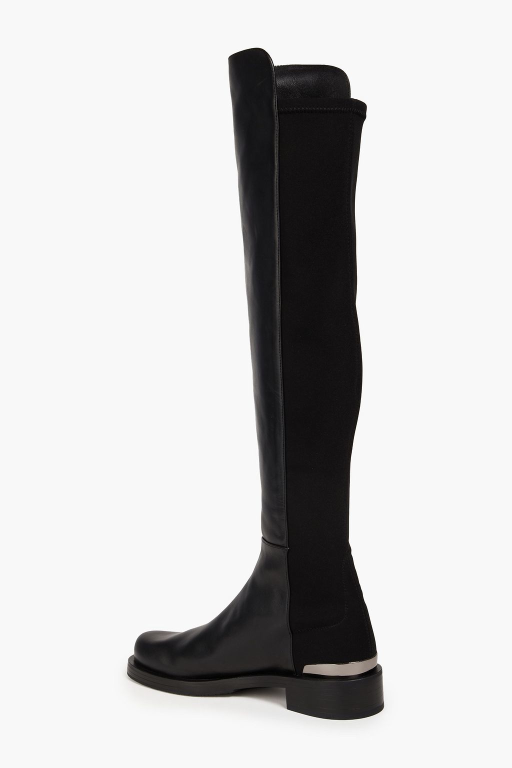 STUART WEITZMAN بوت بطول أعلى الركبة من الجلد وميكرو ستريتش