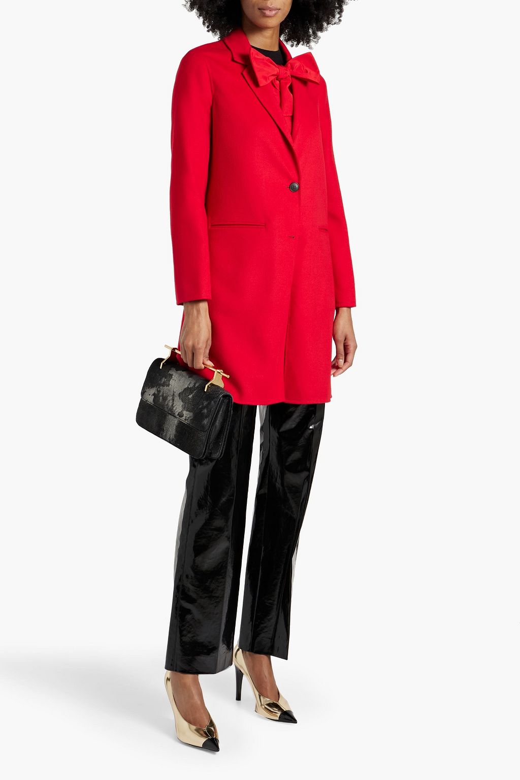 VALENTINO GARAVANI Pussy-bow wool coat