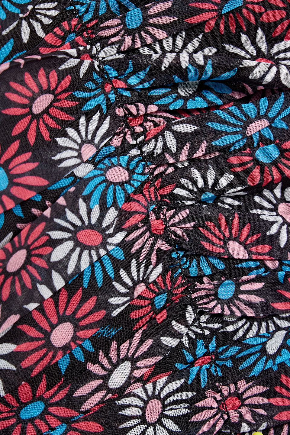 HVN LOLA STRAPLESS FLORAL-PRINT CHIFFON MAXI DRESS