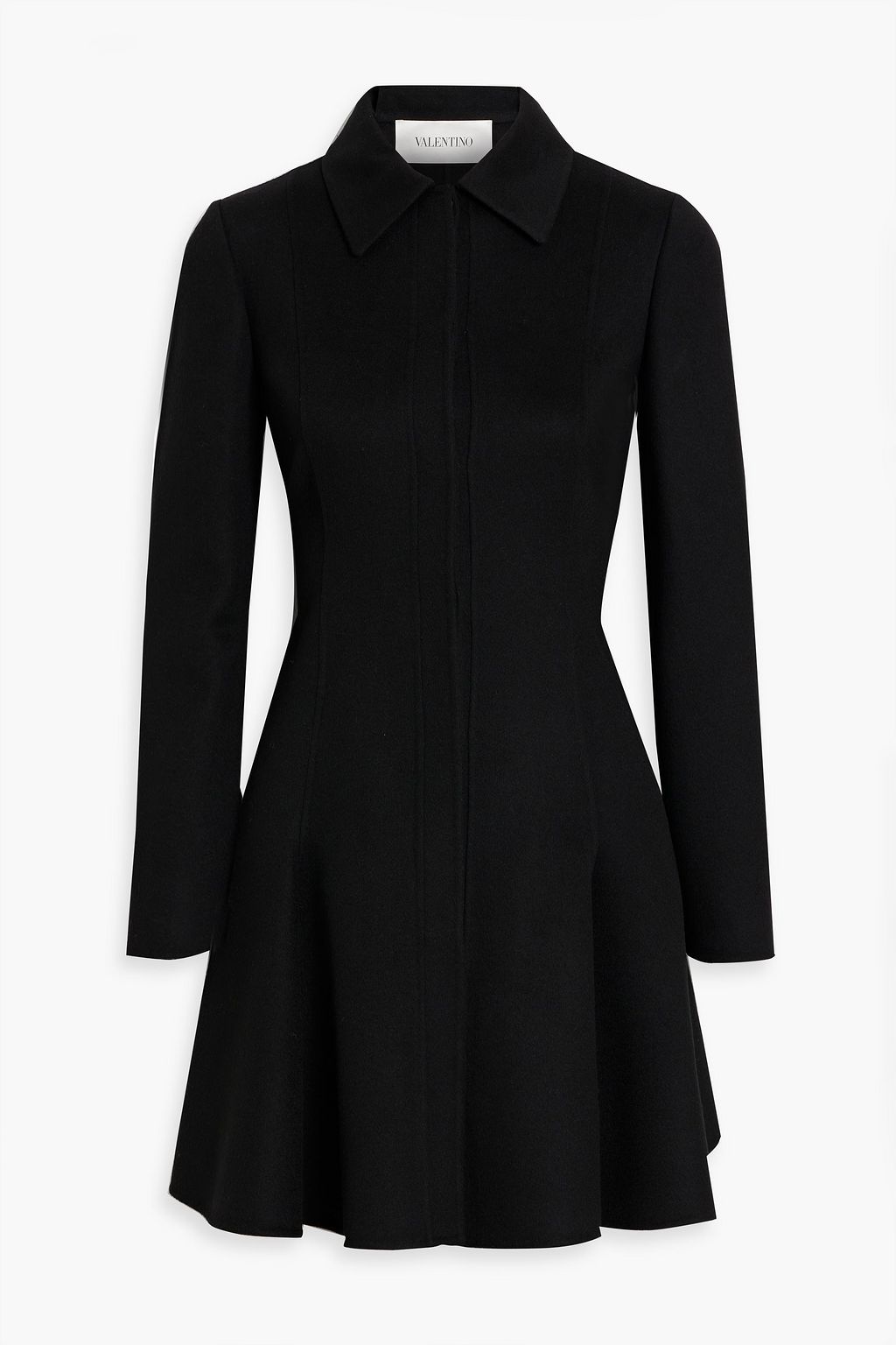 VALENTINO GARAVANI ウール&カシミヤ混フェルト コート ひだ入り | THE 