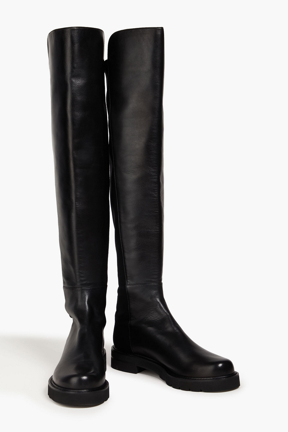 Stuart Weitzman High Boots With Round Toe And Block Heel In Black