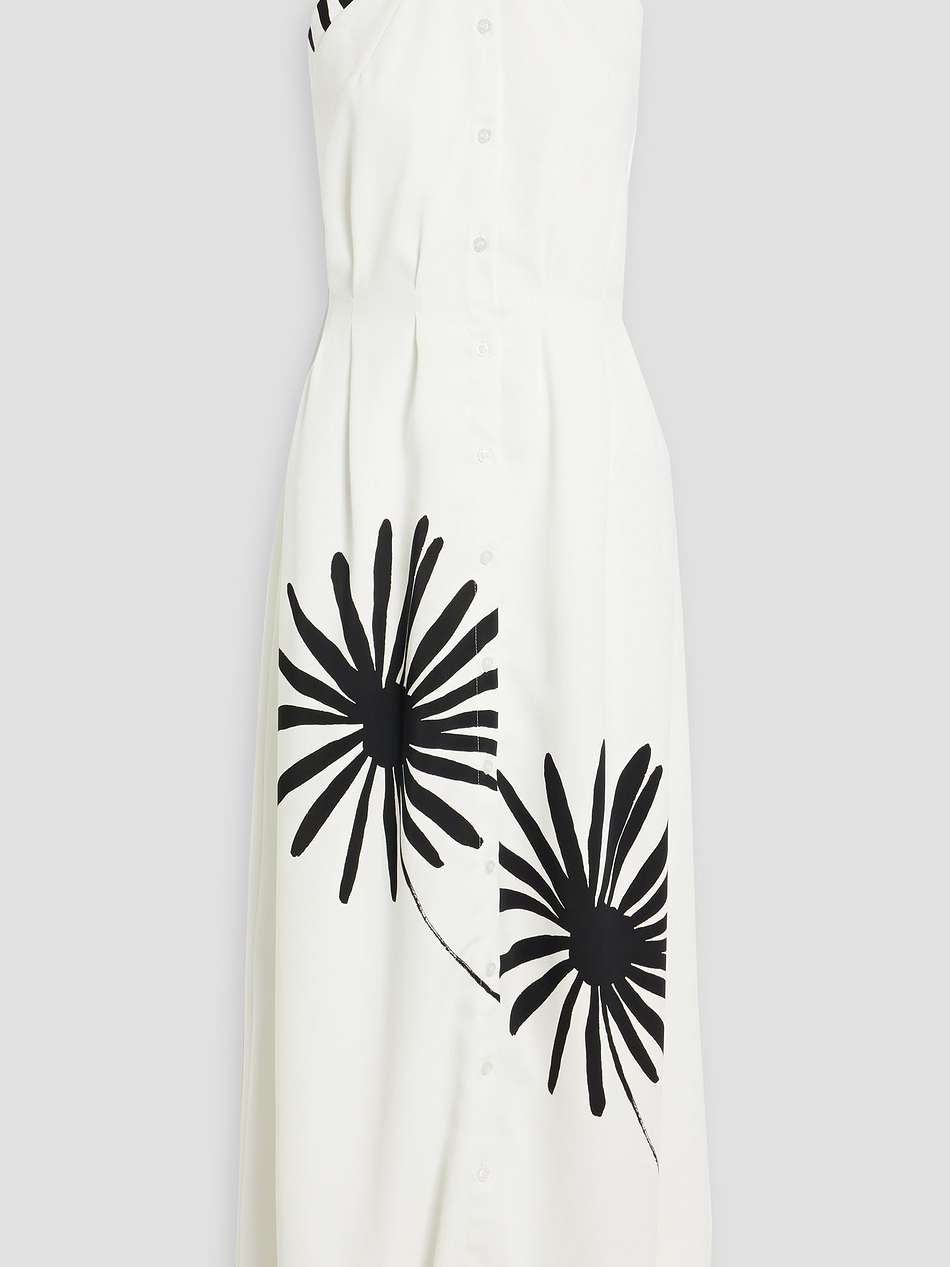 printed crepe maxi dress