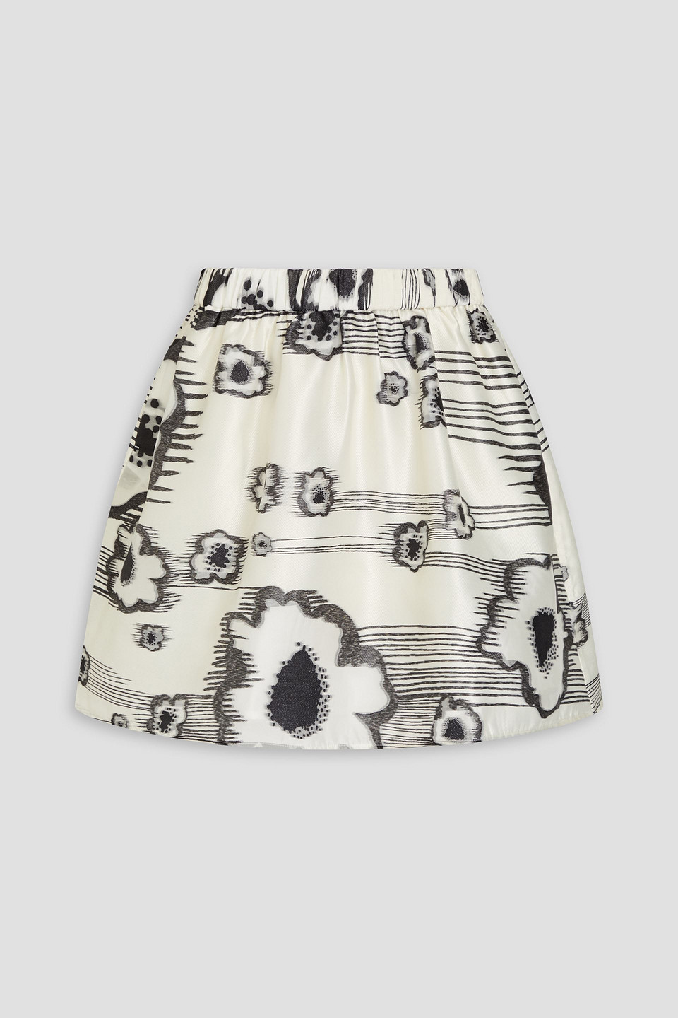 Solera metallic floral-jacquard mini skirt