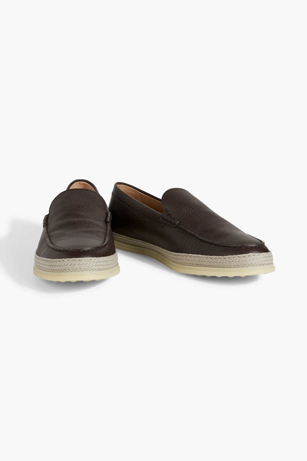 TOD'S Pebbled-leather loafers