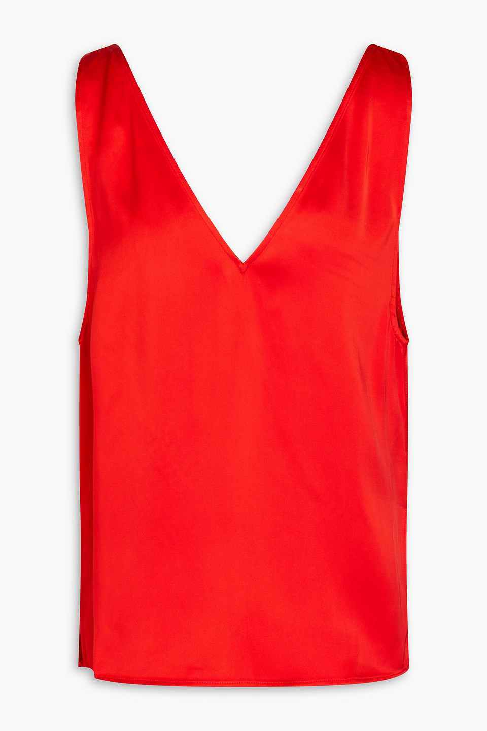 Stine Goya Satin Top In Tomato Red