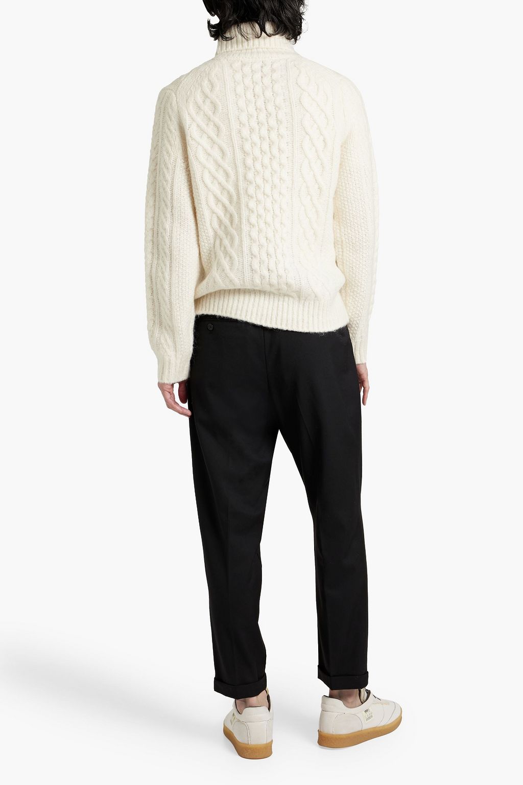 ALEX MILL Fisherman cable-knit turtleneck sweater