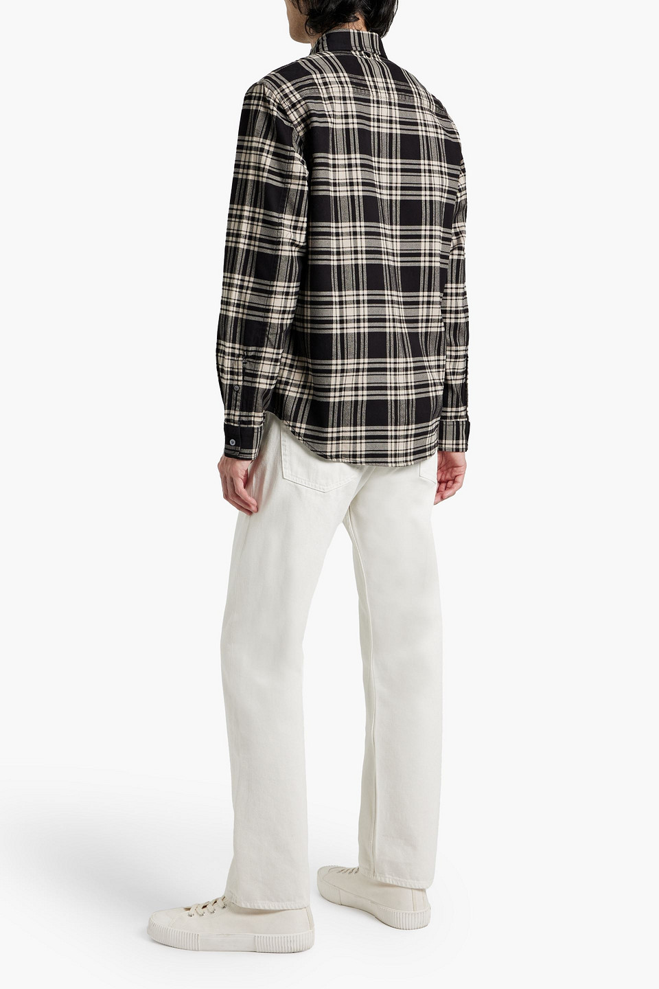 Shop Alex Mill Mill Checked Cotton-flannel Shirt In Black