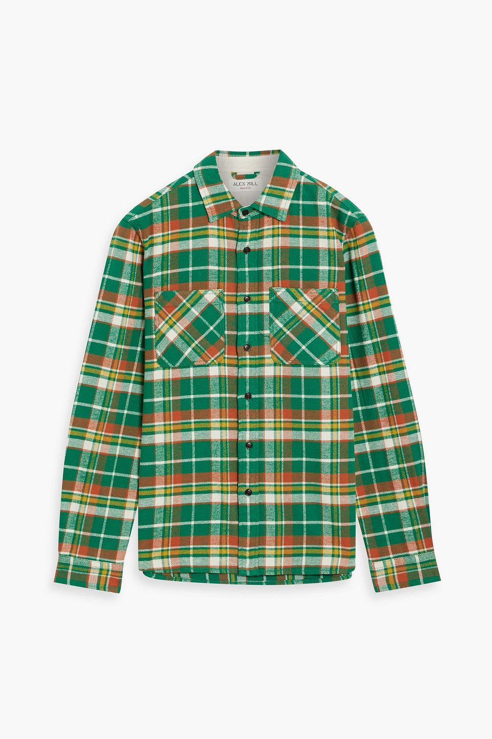 Alex Mill Checked Cotton-flannel Shirt In Green