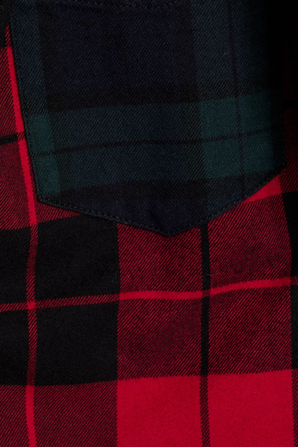 Shop Alex Mill Mill Patchwork Checked Cotton-flannel Shirt In Red