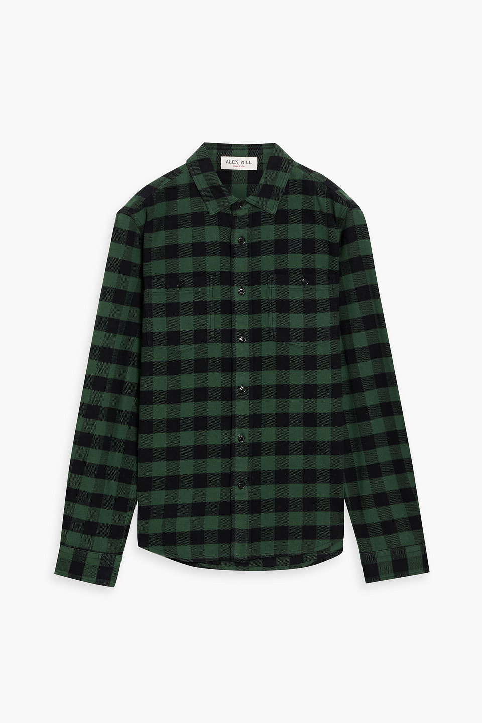 Alex Mill Checked Cotton-flannel Shirt In Green