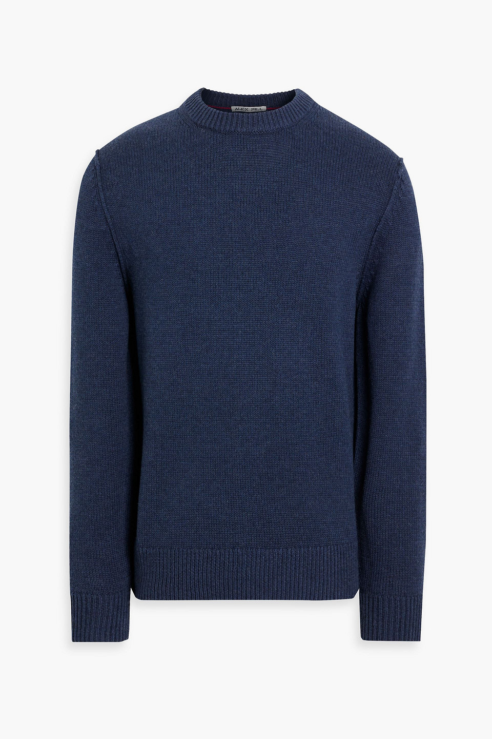 Alex Mill Merino Wool And Cotton-blend Sweater In Navy