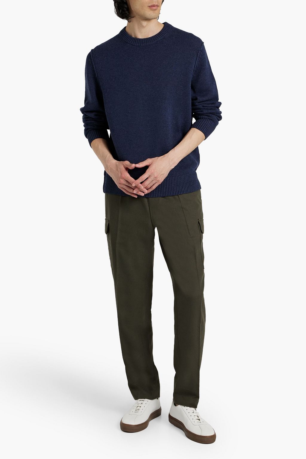 ALEX MILL Weston merino wool and cotton-blend sweater