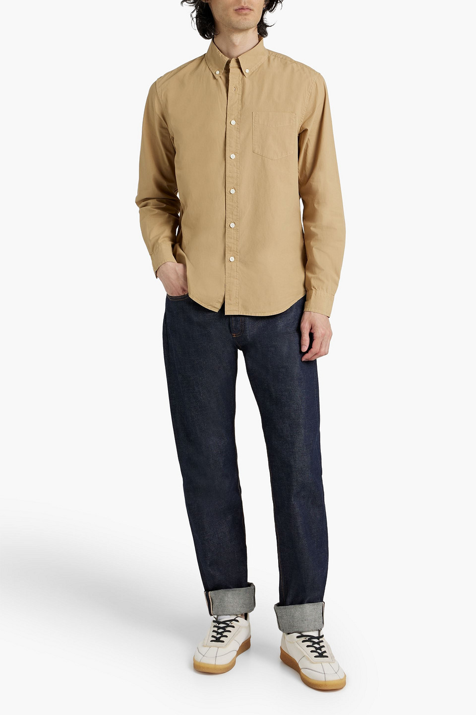 Shop Alex Mill Mill Cotton-poplin Shirt In Sand