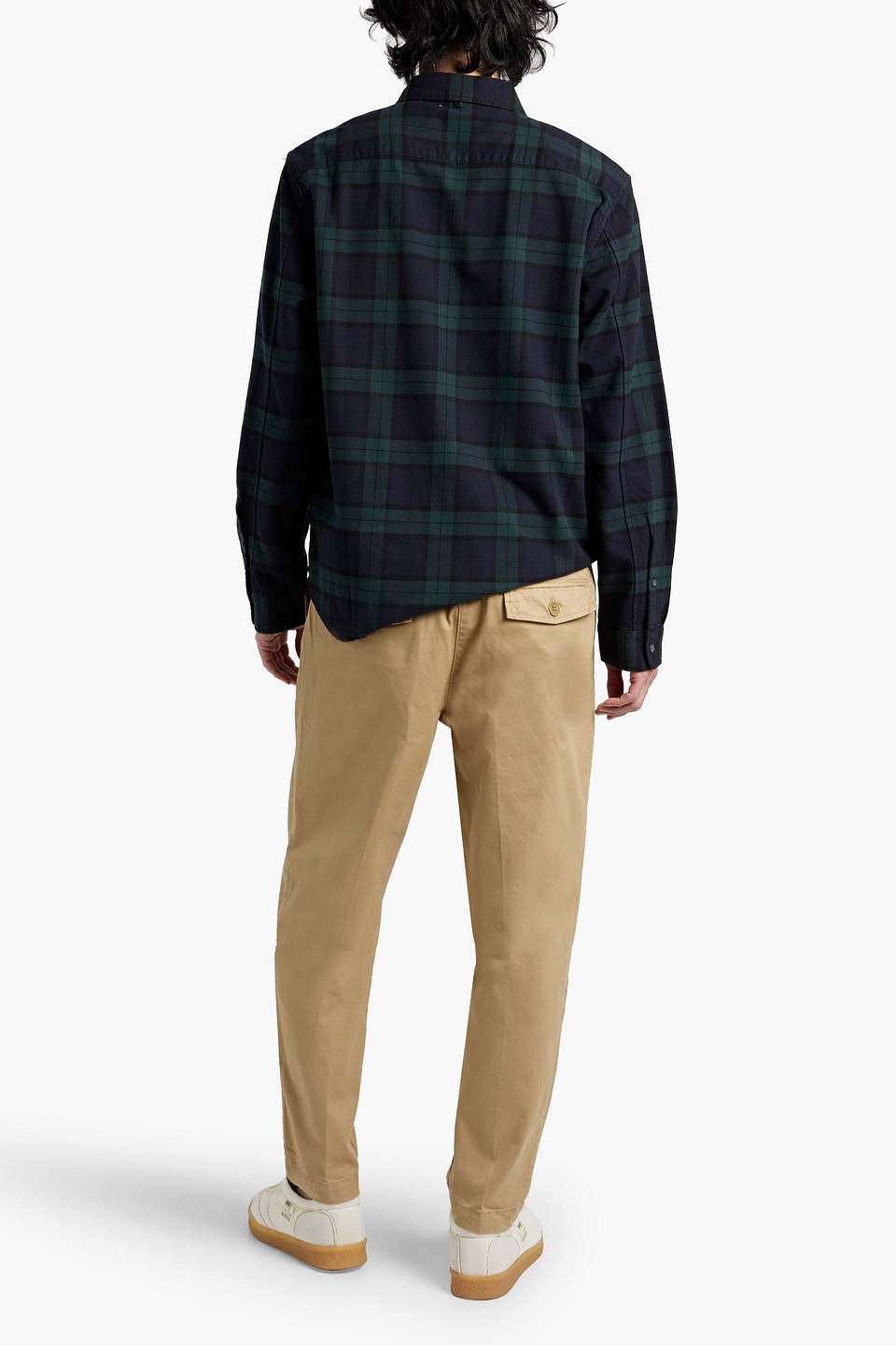 Shop Alex Mill Mill Checked Cotton-flannel Shirt In Dark Green