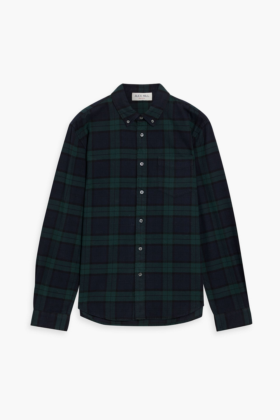 Alex Mill Mill Button-down Collar Checked Cotton Shirt In Green