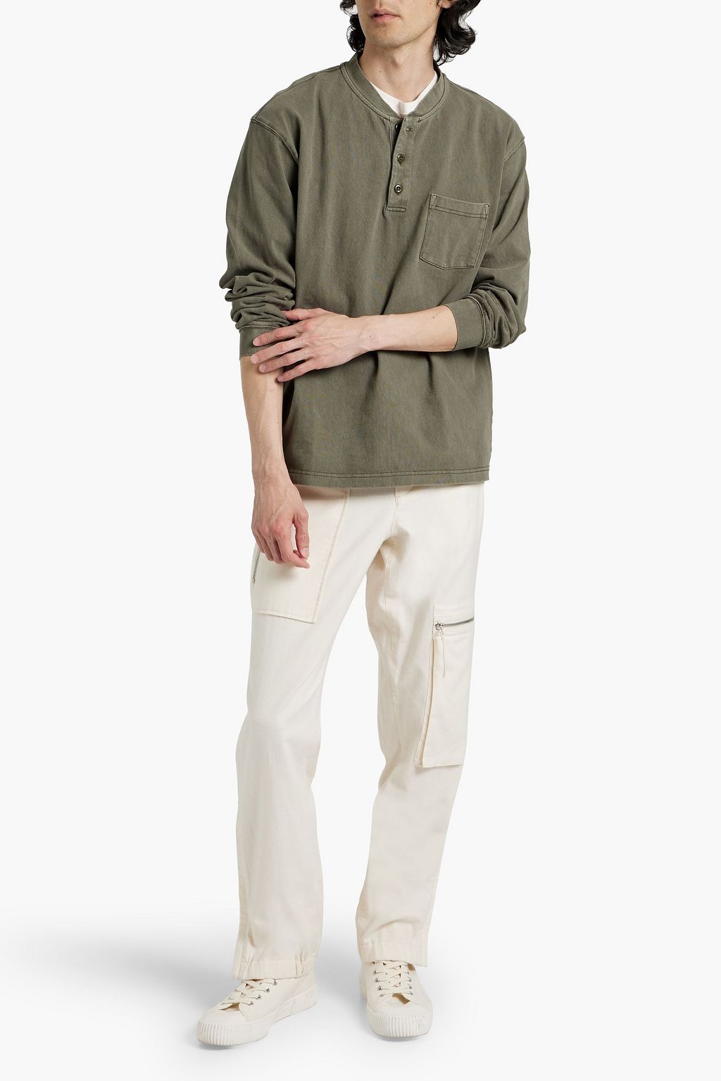 ALEX MILL Allan cotton-jersey Henley T-shirt