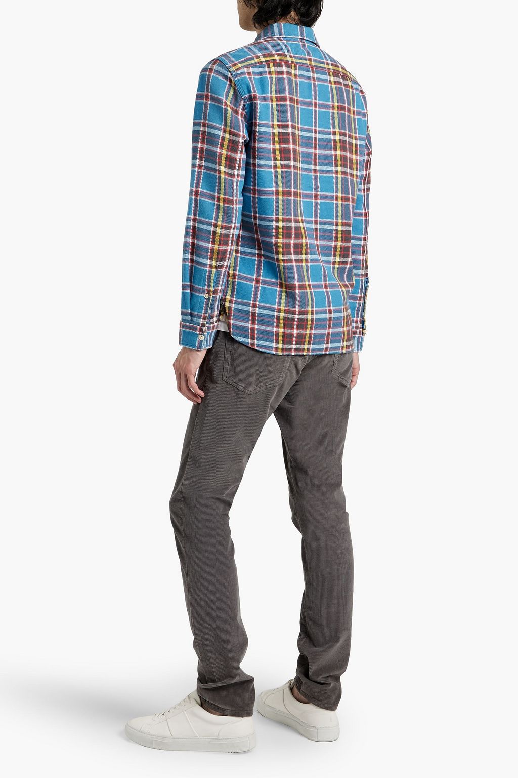 ALEX MILL Checked cotton-flannel shirt
